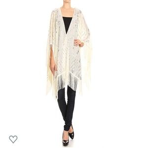 Sequin Gatsby style drape shawl
